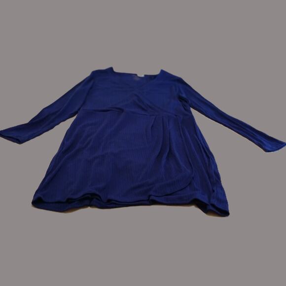 Nine West Long Sleeve Ribbed Dress with Faux Wrap Design Size 2XL - Picture 7 of 8